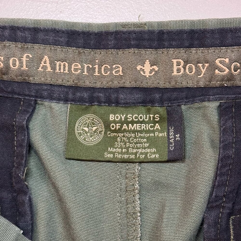 Boy Scouts Of America Uniform‎ Green Outdoor Hiking Cargo Shorts Adult Men 34x10 - Picture 4 of 8